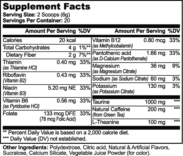 NOT FROM THIS PLANET Pre-Workout Energy Powder (Yuzu Flavor)