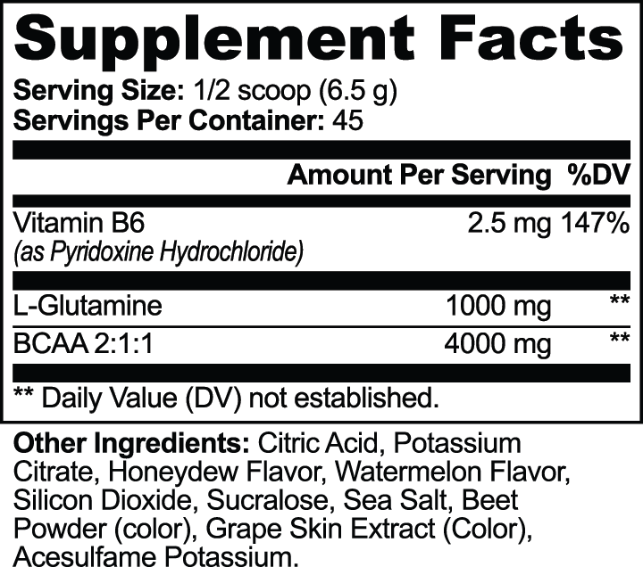 NOT FROM THIS PLANET BCAA Post Workout Powder (Honeydew/Watermelon)