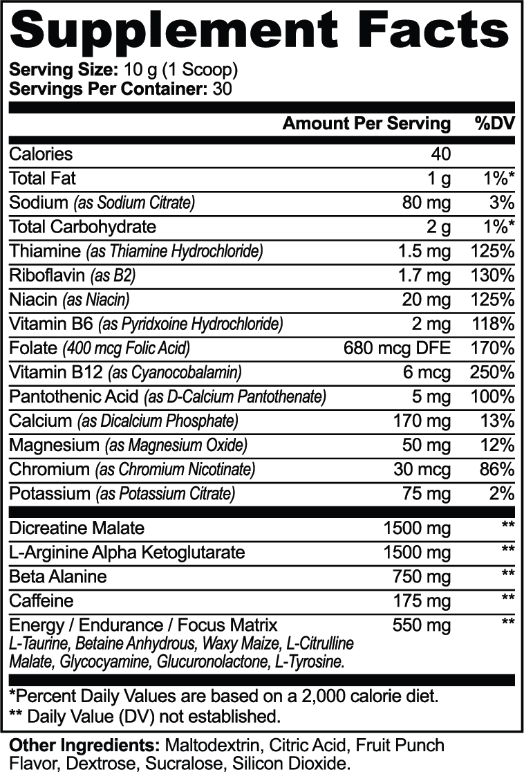NOT FROM THIS PLANET Pre-Workout Powder (Fruit Punch)