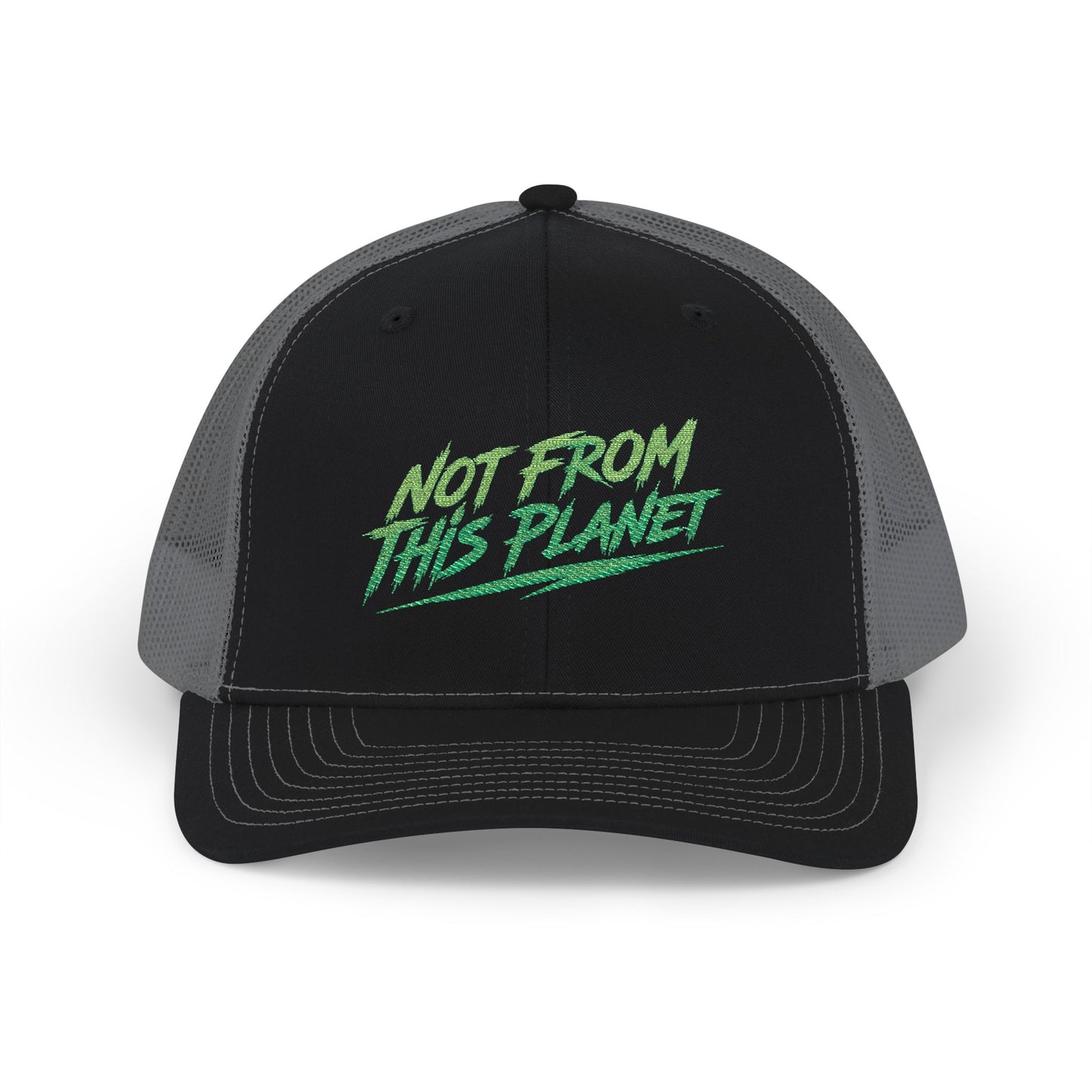 NOT FROM THIS PLANET Embroidered Snapback Trucker Cap