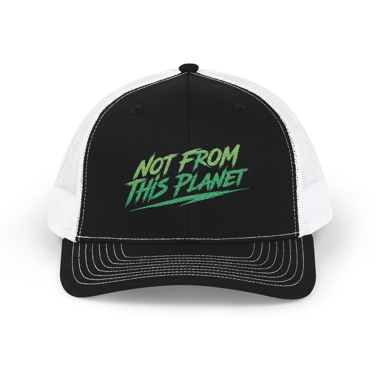 NOT FROM THIS PLANET Embroidered Snapback Trucker Cap