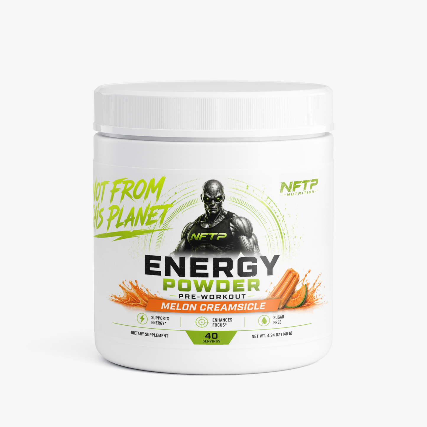 NOT FROM THIS PLANET Pre-Workout Energy Powder (Melon Creamsicle)