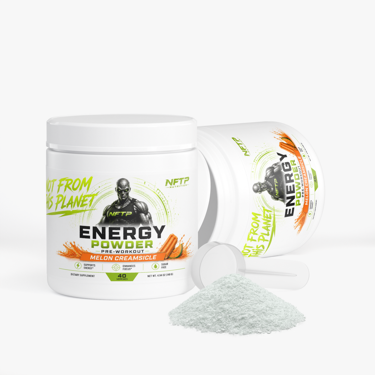 NOT FROM THIS PLANET Pre-Workout Energy Powder (Melon Creamsicle)