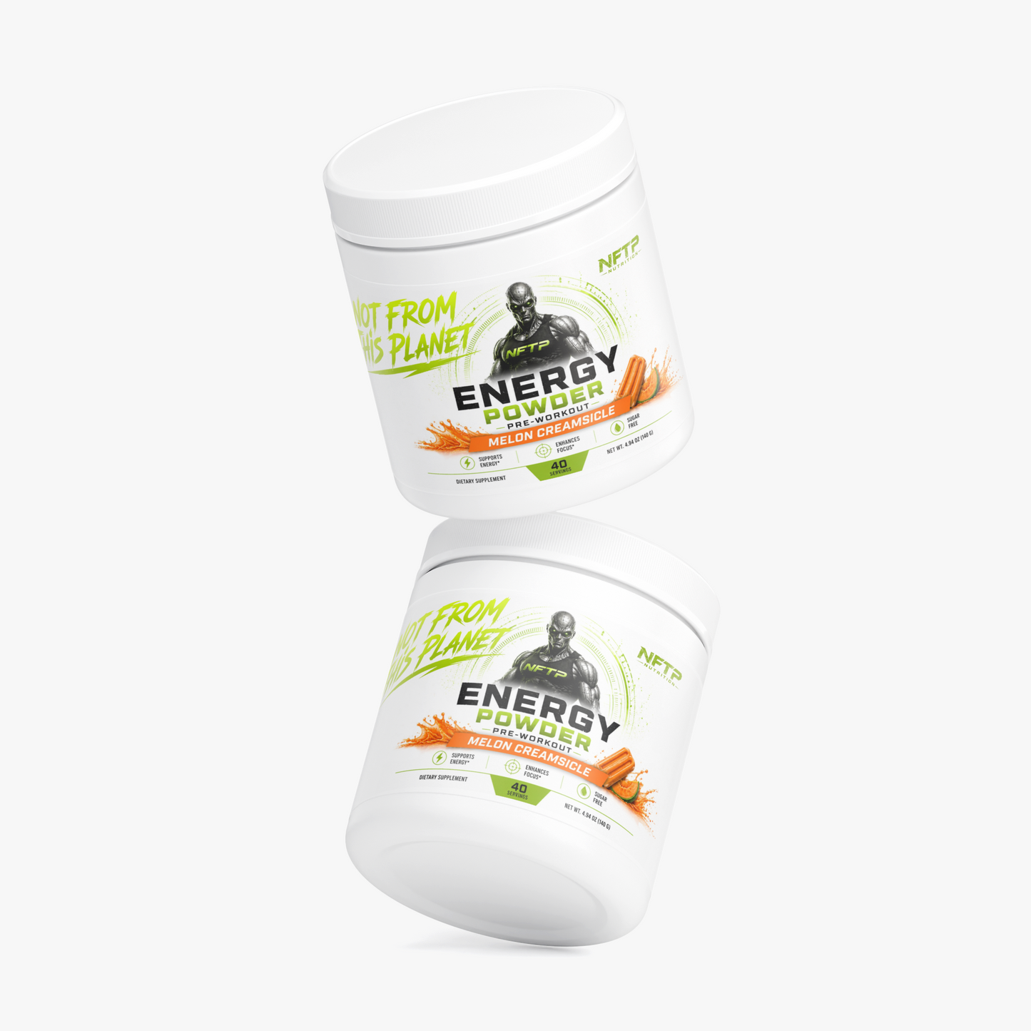 NOT FROM THIS PLANET Pre-Workout Energy Powder (Melon Creamsicle)