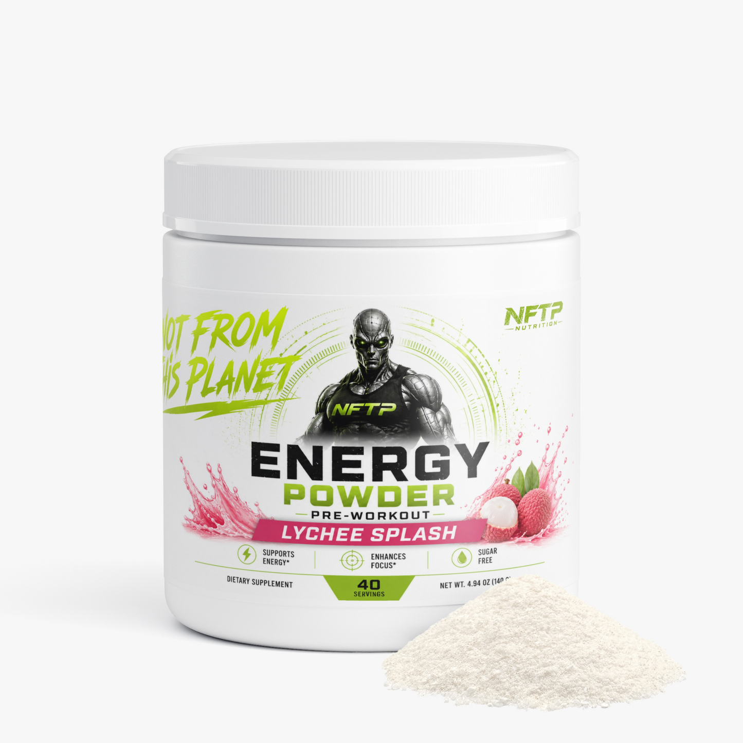 NOT FROM THIS PLANET Pre-Workout Energy Powder (Lychee Splash Energy)