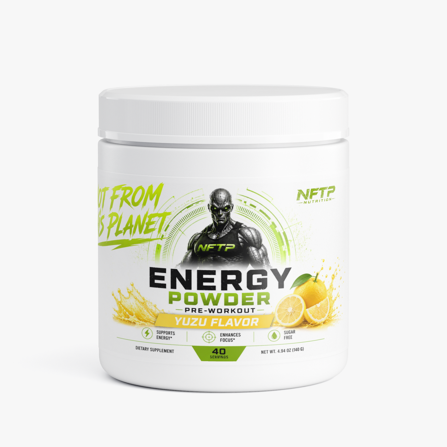 NOT FROM THIS PLANET Pre-Workout Energy Powder (Yuzu Flavor)