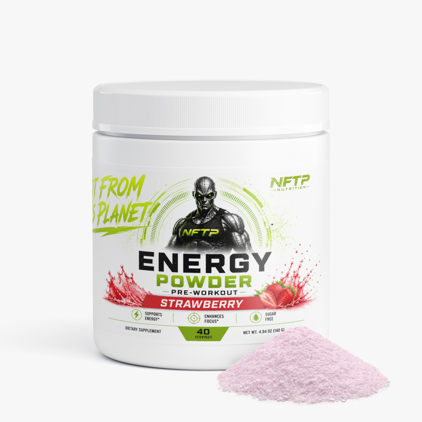 NOT FROM THIS PLANET Pre-Workout Energy Powder (Strawberry)