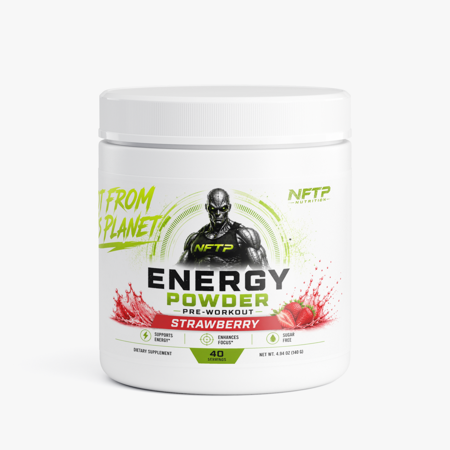 NOT FROM THIS PLANET Pre-Workout Energy Powder (Strawberry)