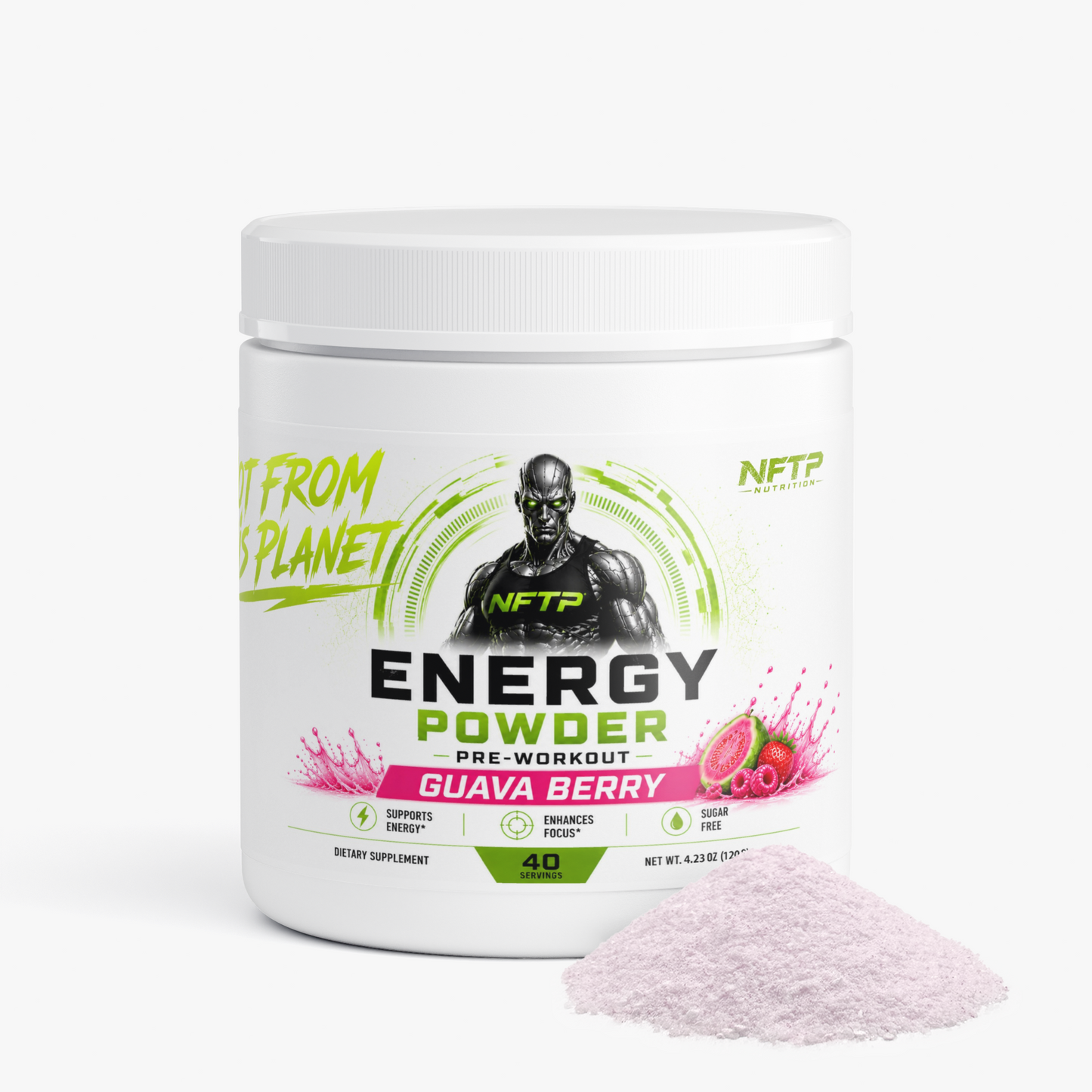 NOT FROM THIS PLANET Pre-Workout Energy Powder (Guava Berry)
