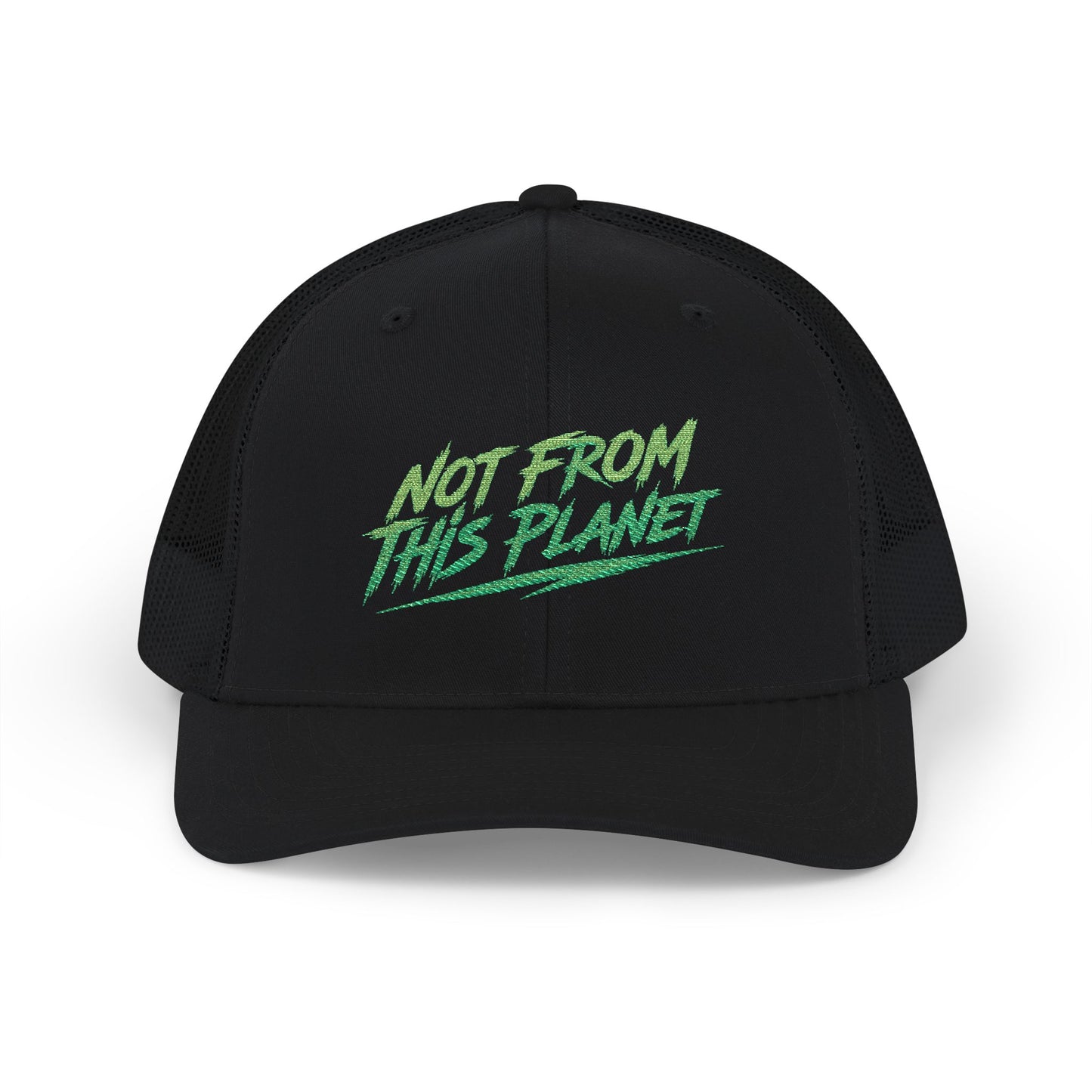 NOT FROM THIS PLANET Embroidered Snapback Trucker Cap