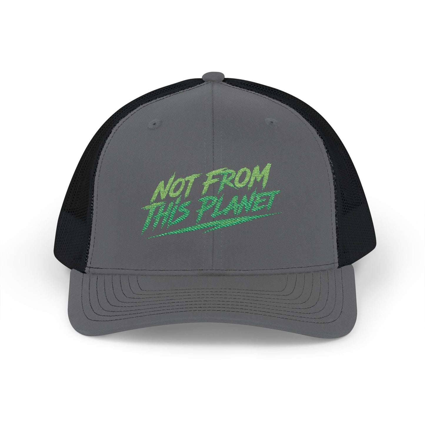 NOT FROM THIS PLANET Embroidered Snapback Trucker Cap